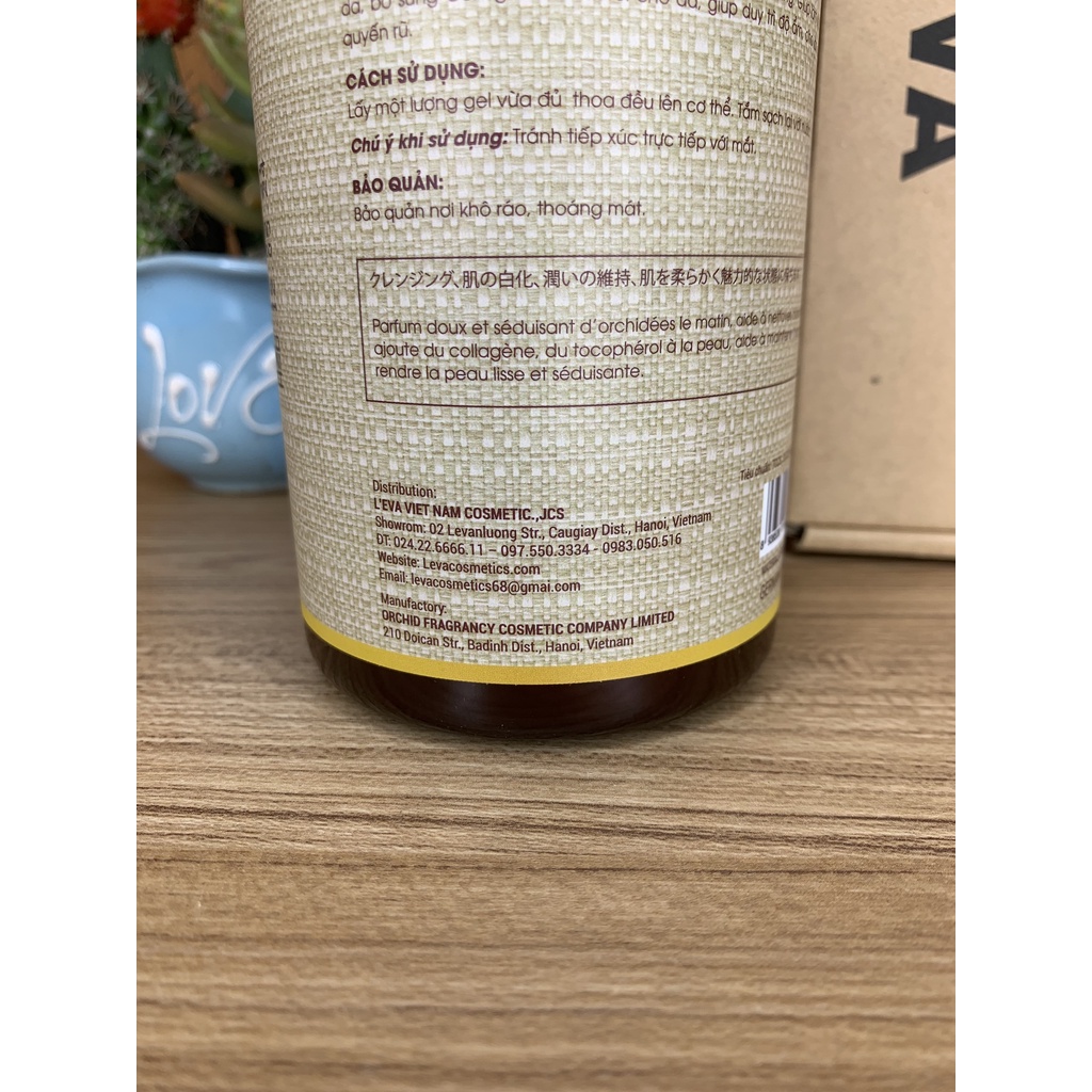 Sữa Tắm Dưỡng Ẩm Làm Sáng Da Hương Nước Hoa L'eva Nhãn Vàng 500ml