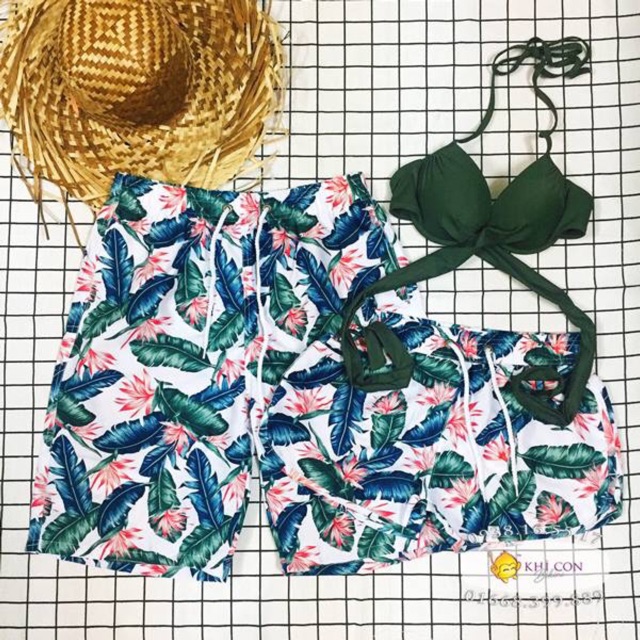 Quần cặp đi biển họa tiết hoa lá miền nhiệt đới | BigBuy360 - bigbuy360.vn