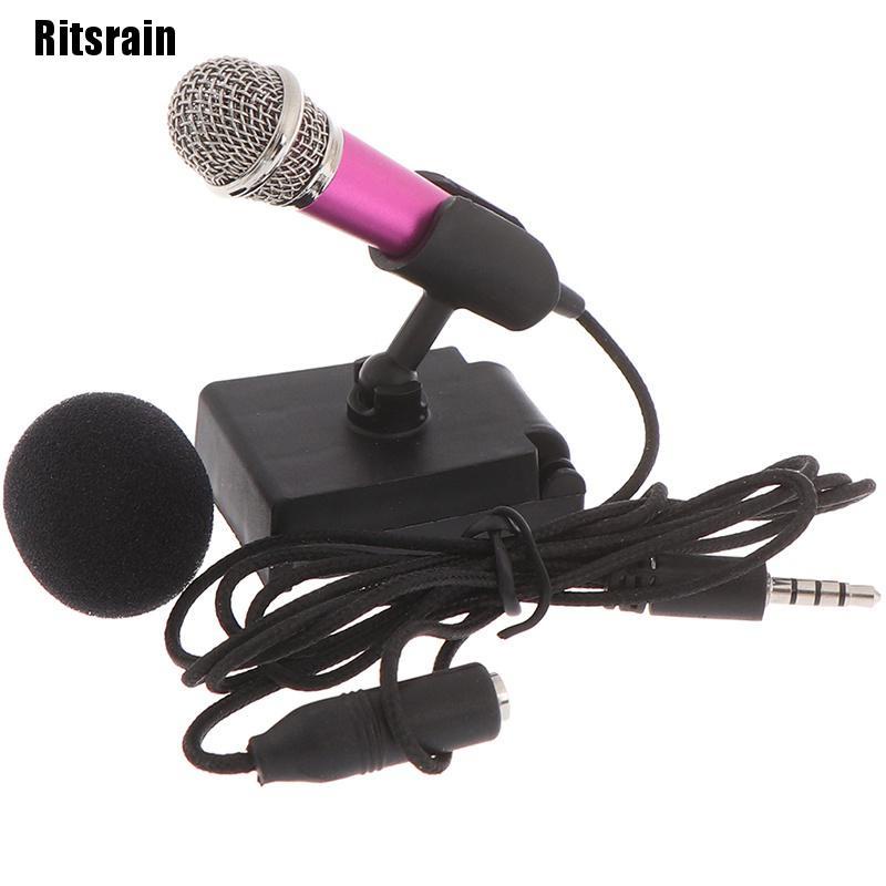 Micro Hát Karaoke Mini Giắc Cắm 3.5mm Cho Điện Thoại Pc