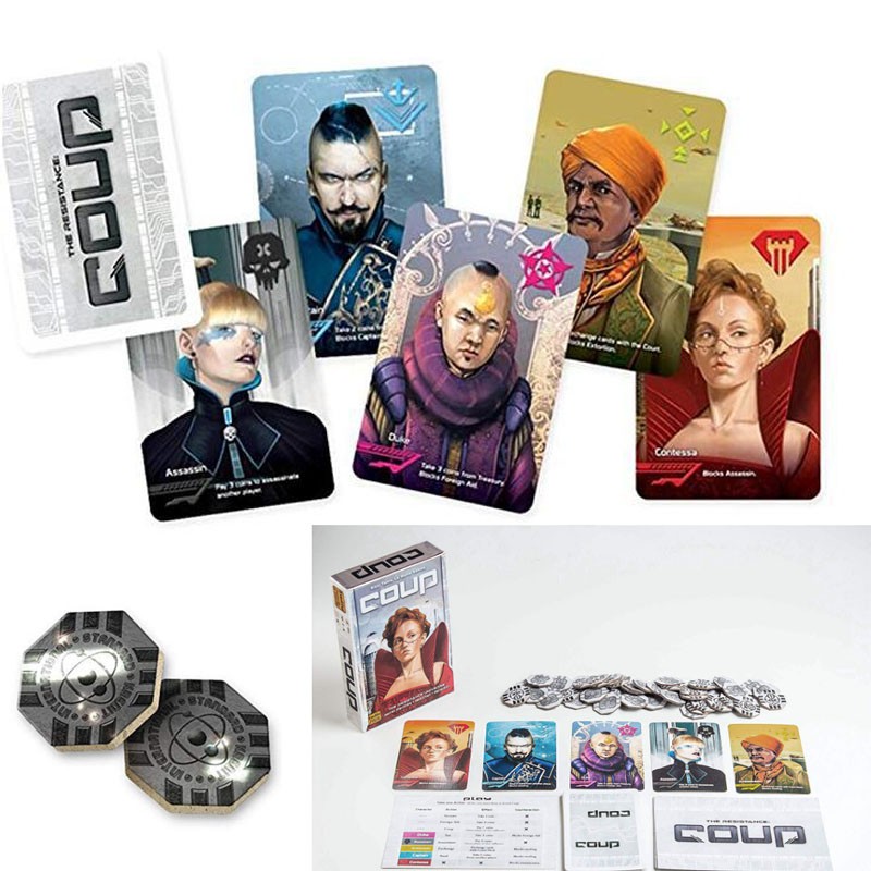 Trò Chơi Thẻ Bài Boardgame Coup - Cuộc Chiến Quyền Lực