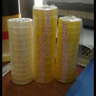 Băng dính trong suốt văn phòng bản bé 1,2cm và 1,8cm( Giá 1 cây 10 và 12 cuộn)