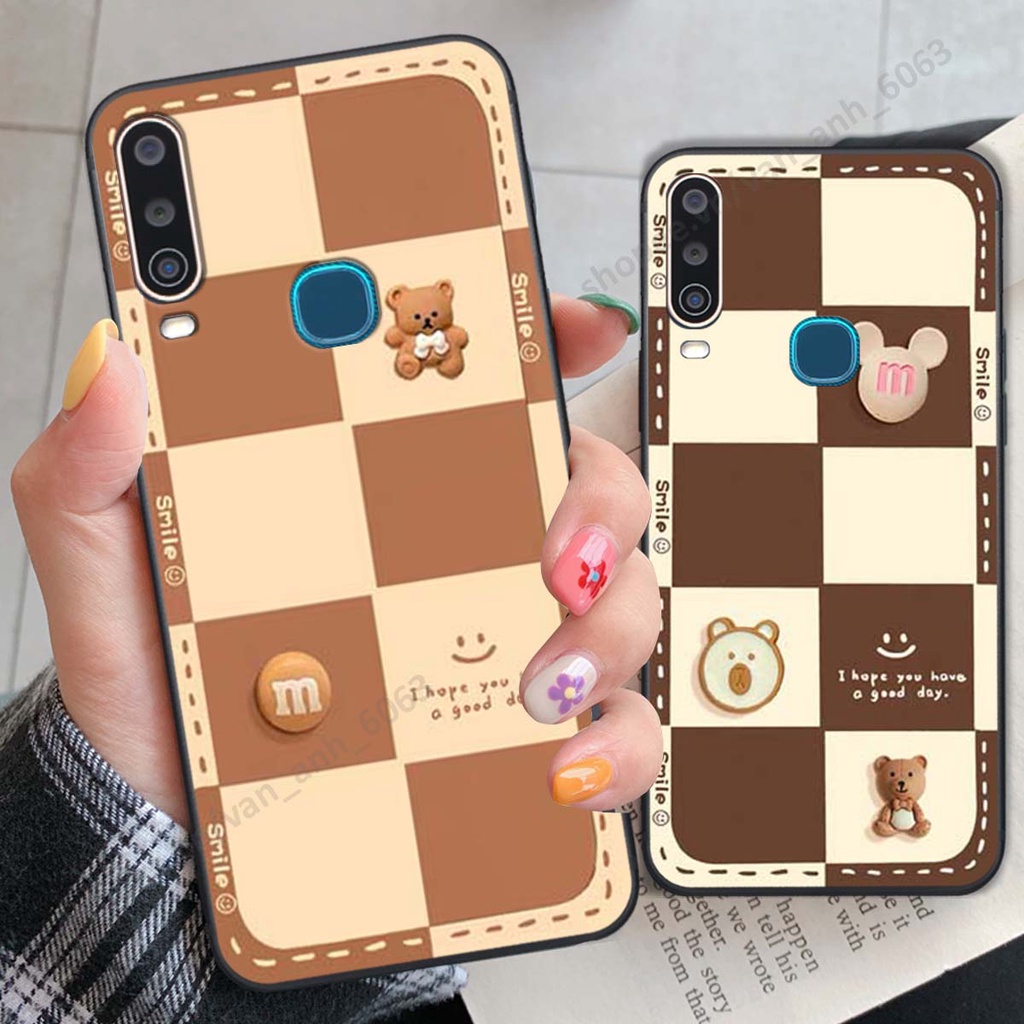 Ốp lưng Vivo U10 / Y12 / Y15 / Y17 hình gấu, kẹo dễ thương cute