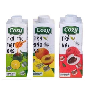 [Lốc 4 hộp] Trà Cozy các vị Trà Tắc Mật Ong,Trà Đào Sả ,Trà Vải 225ml