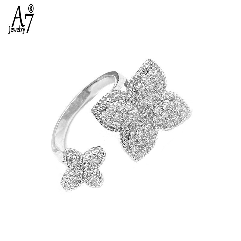 Nhẫn mạ bạc 925 dạng mở thời trang cho nữ