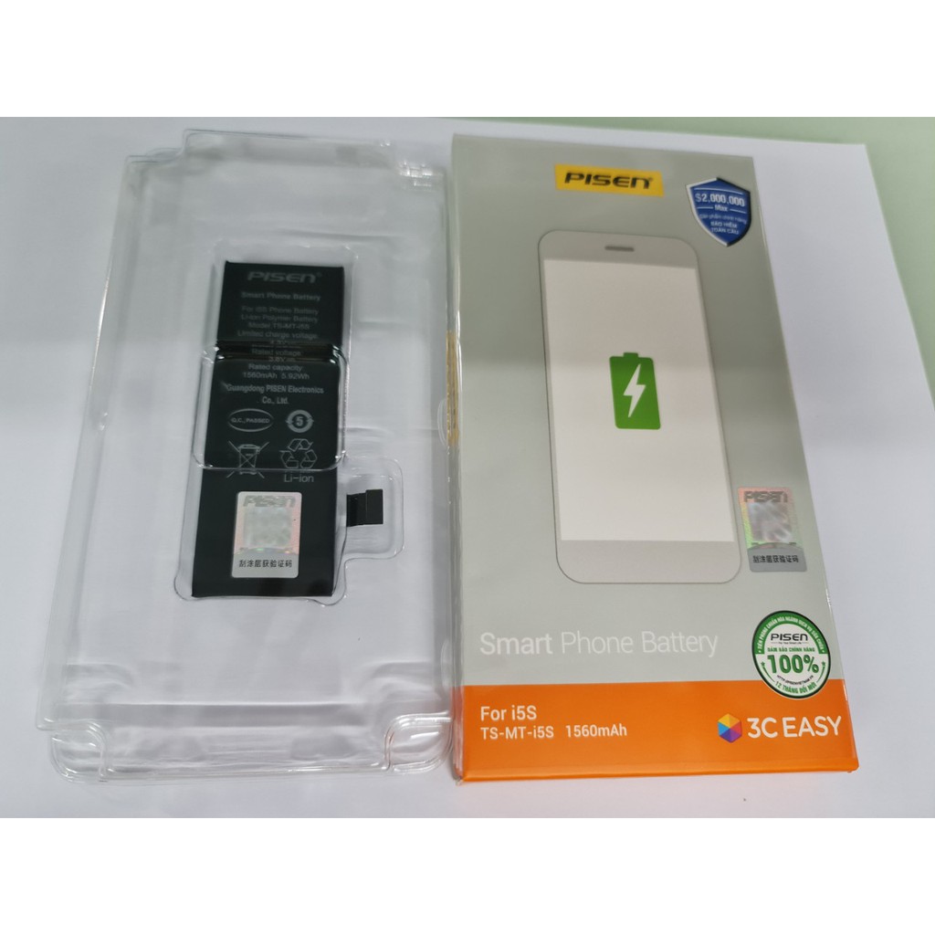 Pin Pisen IPhone 5S/5C - Hàng Chính hãng