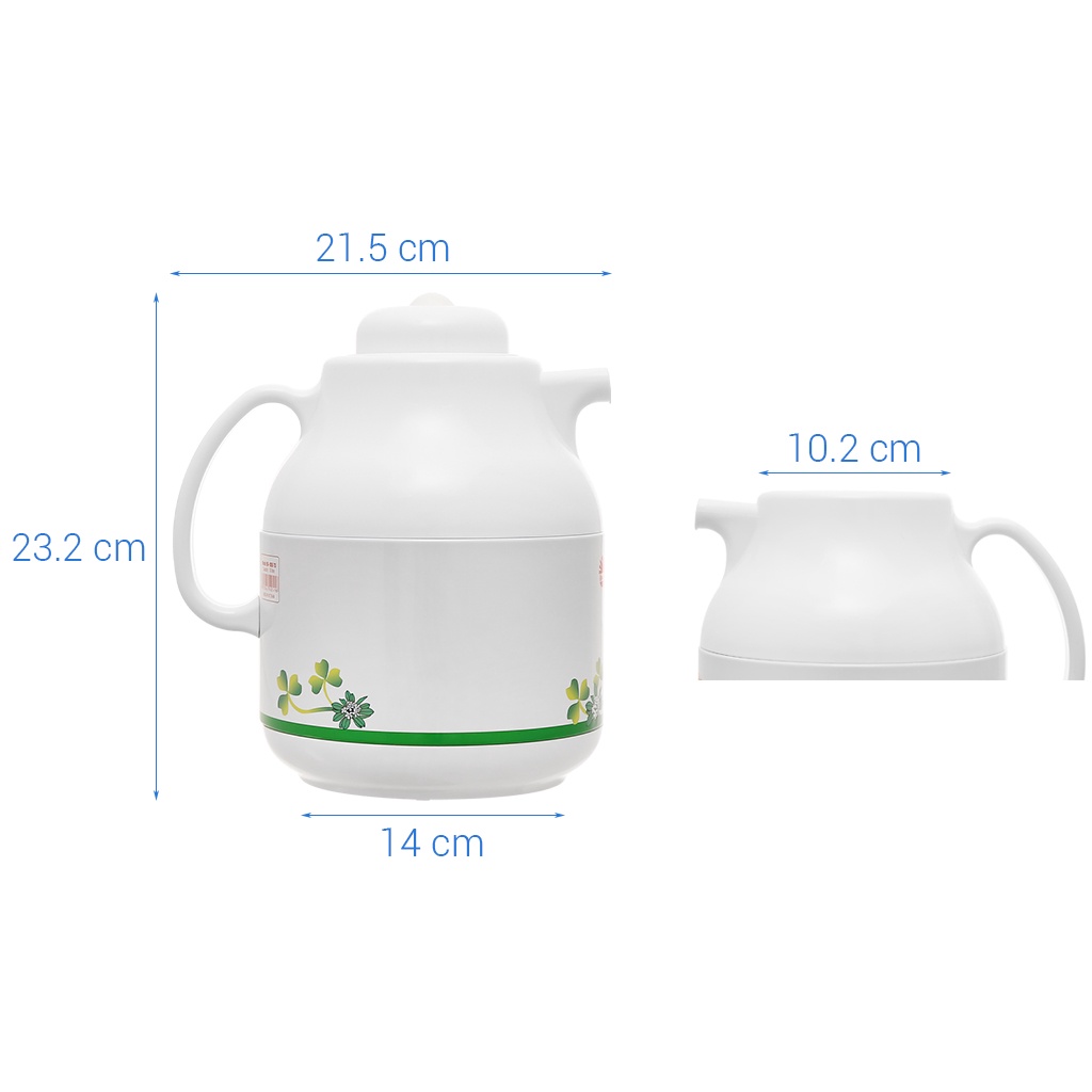 Bình thuỷ pha trà 1 Lít Rạng Đông RD-1055 ST có nút ấn