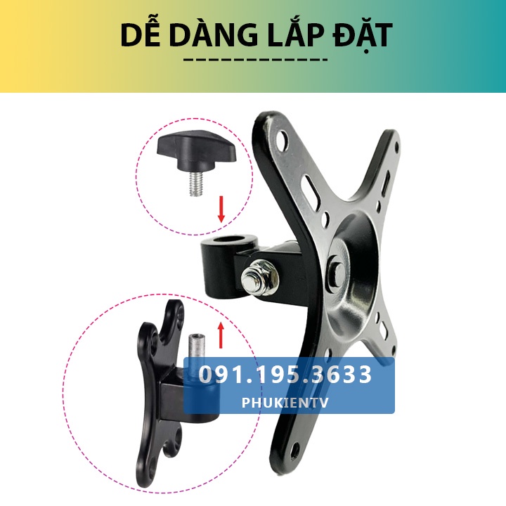 [ #S10 Hợp Kim Nhôm Cao Cấp ] Giá Treo Màn Hình Máy Tính ErgoTek S10 17- 27 Inch ( Upto 32 Inch ) - Xoay 360 Độ