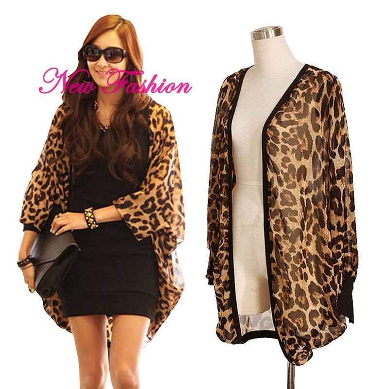 Áo nữ tay dài họa tiết da báo thời trang quyến rũ | BigBuy360 - bigbuy360.vn