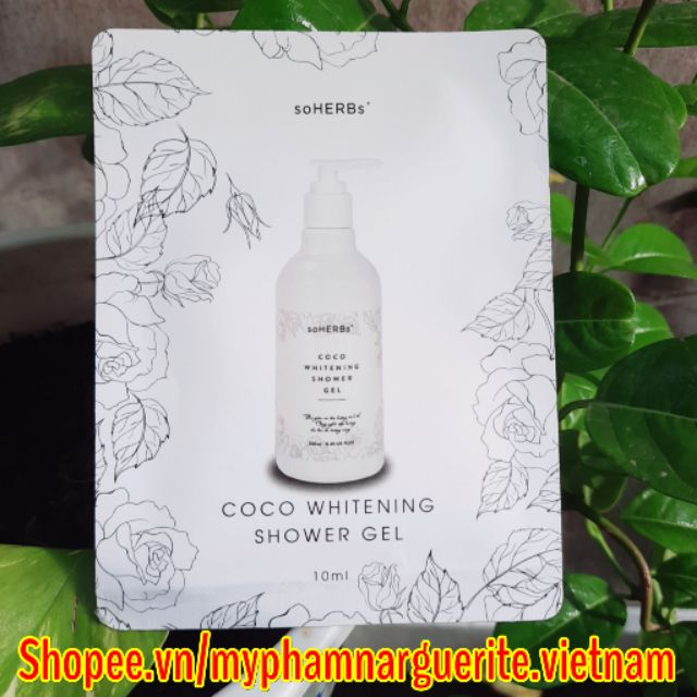 MẪU THỬ SỮA TẮM TRẮNG COCO WHITENING SHOWER GEL SOHERBS (10ml)