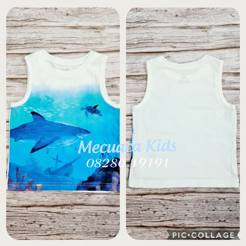 [3m-5y] [ĐƯỢC CHỌN SET] Set 3 áo ba lỗ/tanktop/áo sát nách cotton bé trai xuất dư xịn