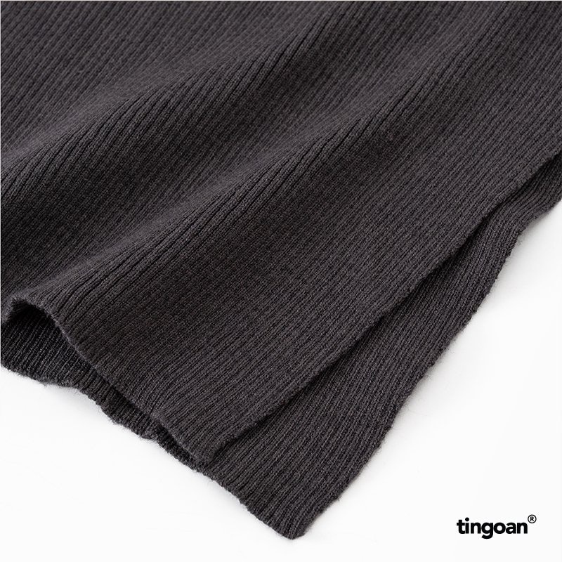 Áo len lượn viền sẻ vạt thân xám tingoan sài gòn SHORT CAKE TOP/GR