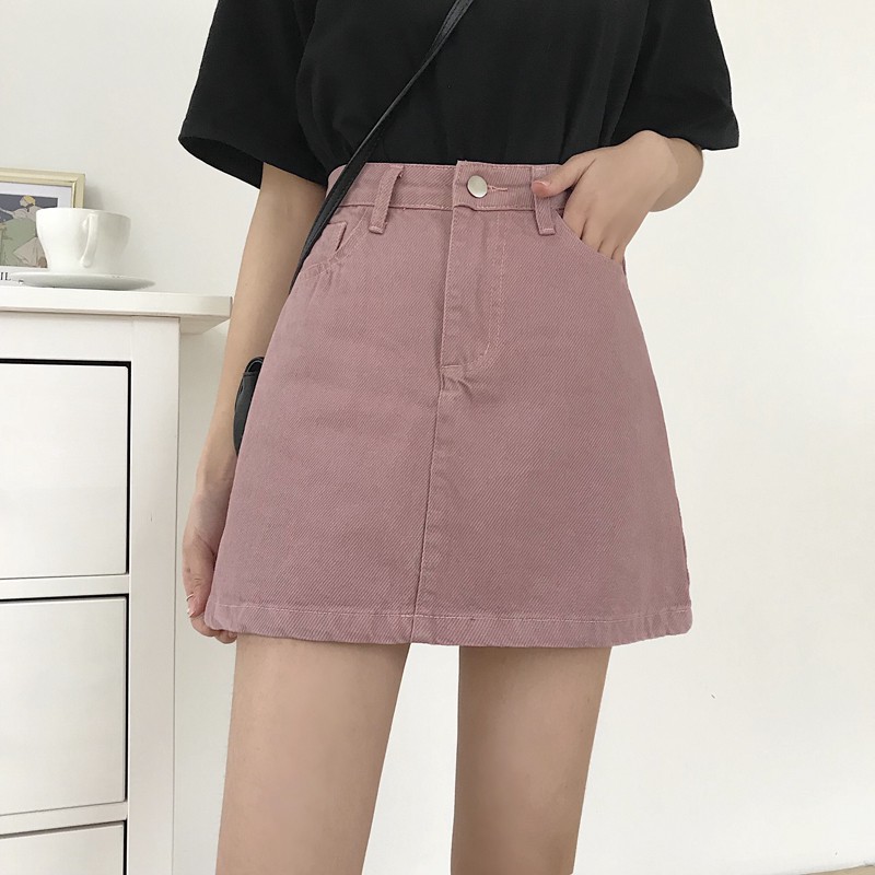 chân váy chữ A ulzzang order chân váy jean bò dáng hàn quốc ẢNH THẬT CUỐI HÌNH | WebRaoVat - webraovat.net.vn