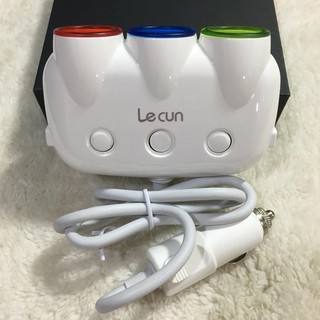 Cốc sạc oto 3 tẩu Lecun SC-60