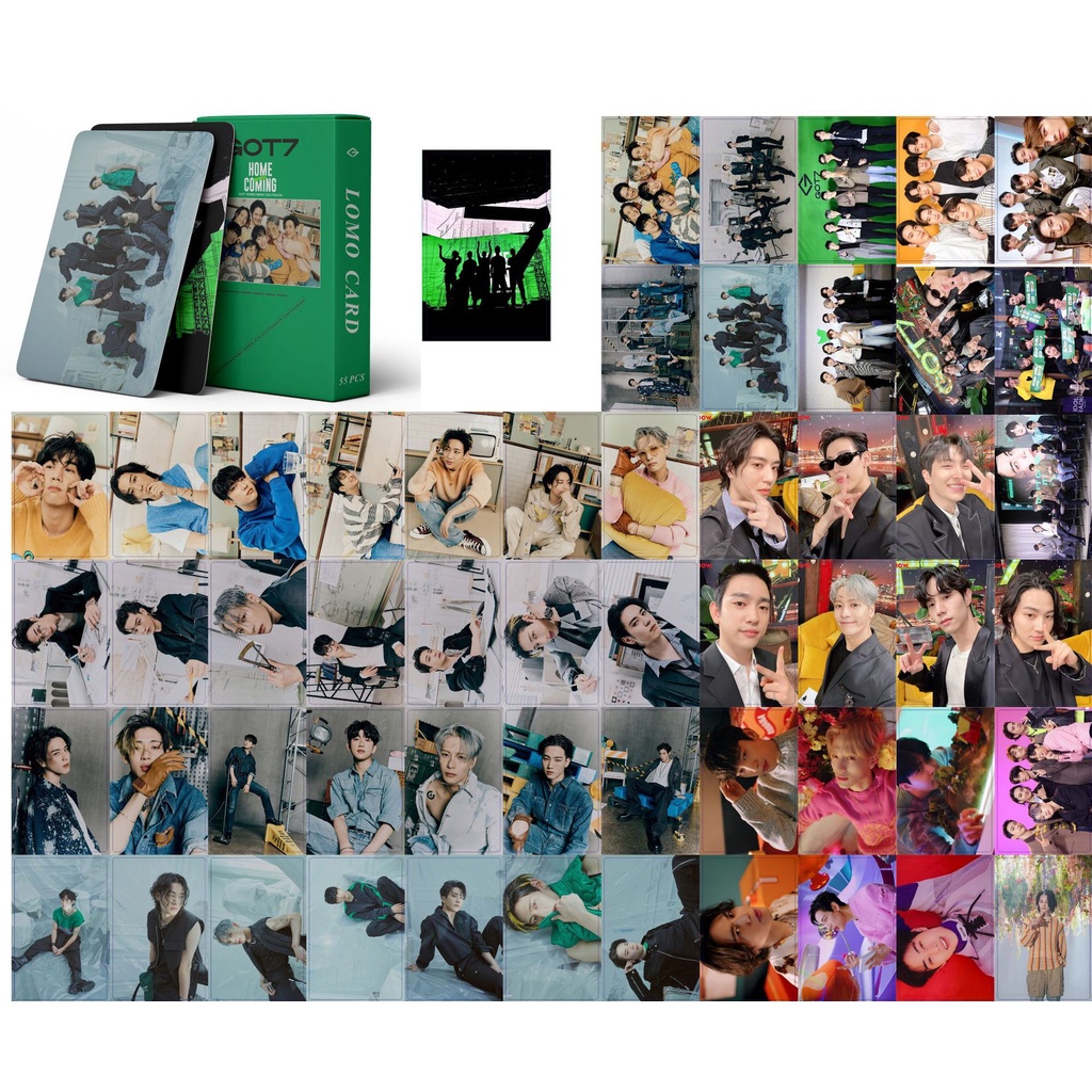 Hộp 55 Thẻ GOT7《GOT7》Album Lomo Card JinYoung YuGyeom YoungJae Photocard Postcard