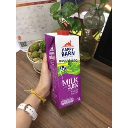 Sữa tươi nguyên kem Happy Barn 3,8%, hộp 1000ml