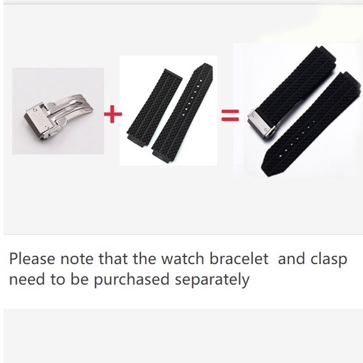 Dây Đeo Cao Su Silicon Mềm Chống Thấm Nước 17x25mm Cho Đồng Hồ HB BIG BANG Series