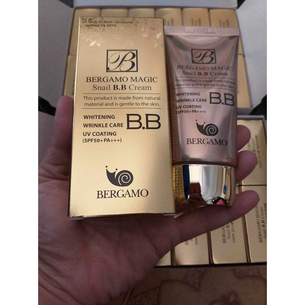 Kem nền chống nắng BB cream tinh chất từ ốc sên Bergamo Magic Snail BB Cream SPF 50 PA+++