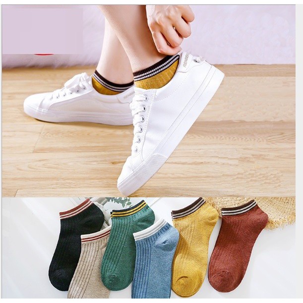 GB229-Combo 2 đôi tất vớ nữ cotton kháng khuẩn Giá 70k