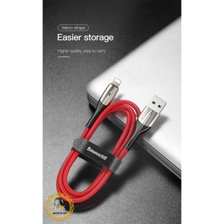 Cáp sạc và truyền dữ liệu tốc độ cao Baseus Horizontal Data Lightning cho iPhone/ iPad ( 2.4A, Indicator Lamp, Fast Char