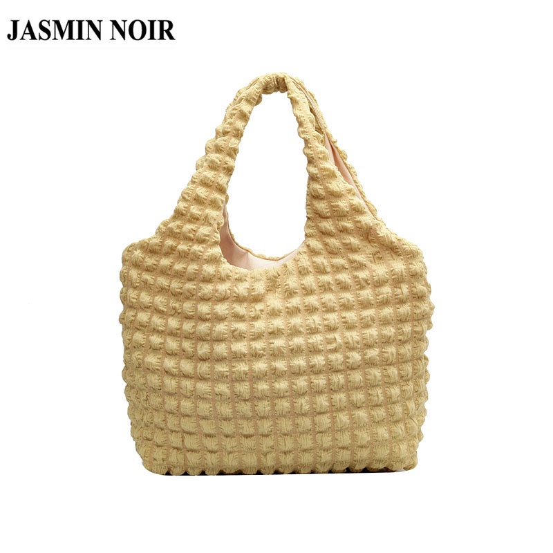 Túi Xách JASMIN NOIR Vải Canvas Nắp Gập Đơn Giản Dành Cho Nữ