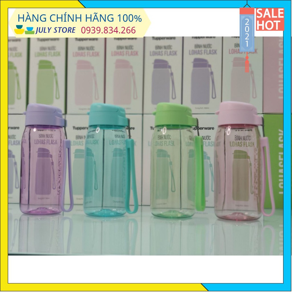 Bình nước Tupperware 💕Freeship💕 Lohas 550ml chịu nhiệt tốt