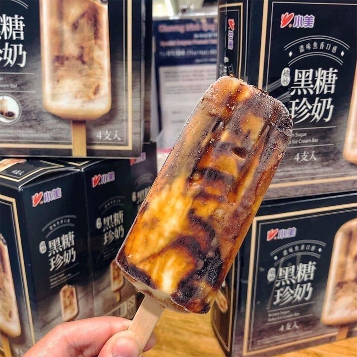 Kem sữa tươi trân châu đường nâu Shaomei