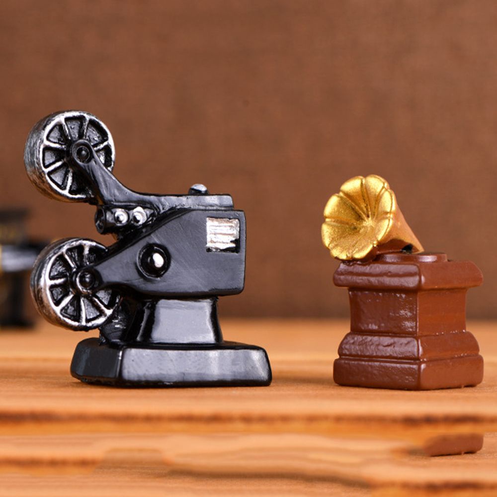 Mô Hình Tv Điện Thoại Bàn Cổ Điển Bằng Nhựa Resin Trang Trí Nhà Búp Bê