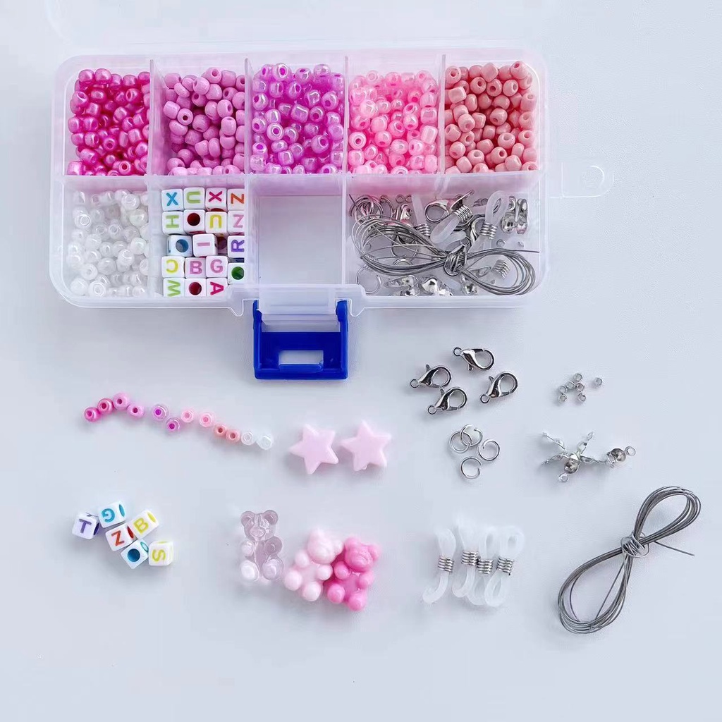 Dây Chuỗi Hạt Màu Kẹo Mặt Dây Đeo Mắt Kính Màu Kẹo Hình Gấu Hoạt Hình Phong Cách Hàn Quốc Mới