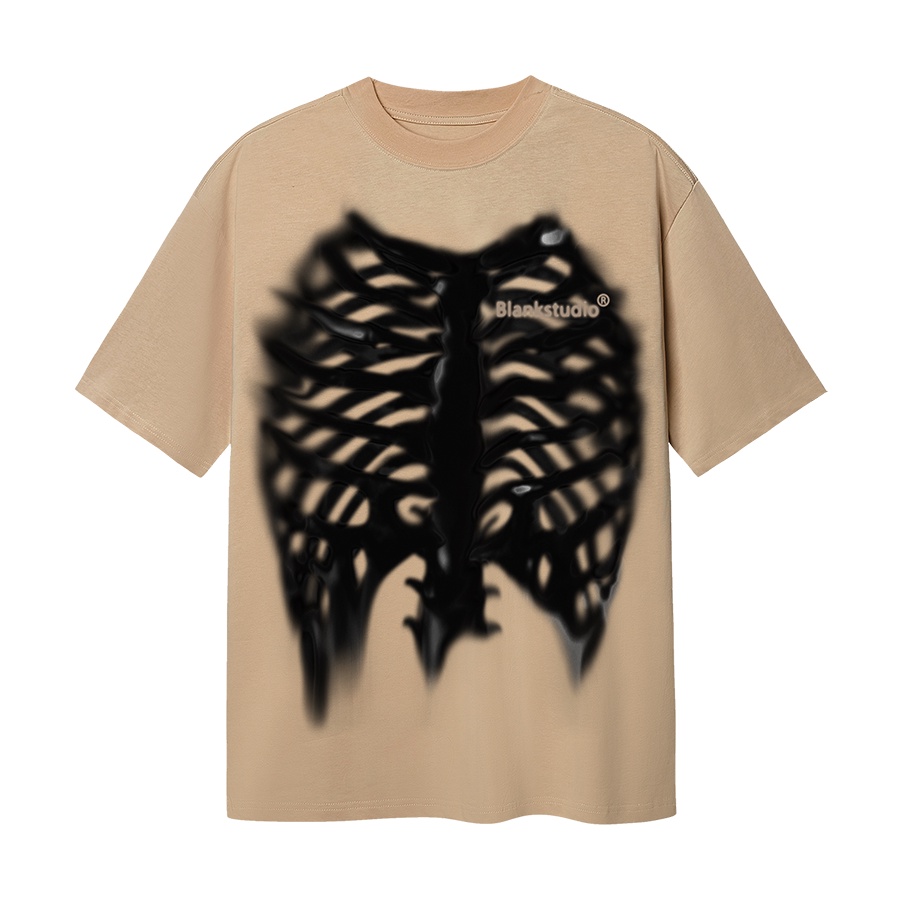 BLANK | Áo Thun BONE Tay Lỡ Unisex - Đen/Trắng/Cafe Sữa Cổ Tròn