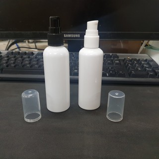 Chai nhựa Pet màu trắng sữa 50ml, 100ml nắp xịt giọt