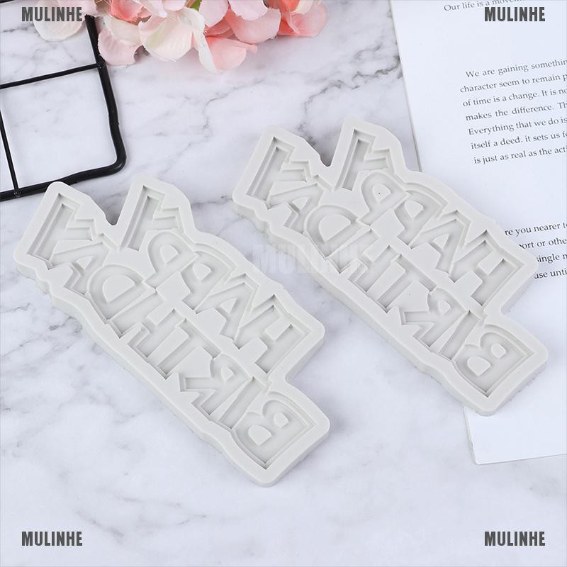 Khuôn Silicone Tạo Hình Chữ Happy Birthday Trang Trí Bánh