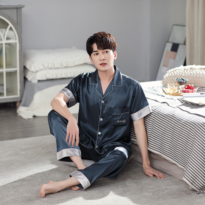 Bộ ngủ Pyjama Bigbang Luxury dài tay Melody chất lụa đẹp mặc đôi dành cho nam và nữ - Đồ mặc nhà sang chảnh