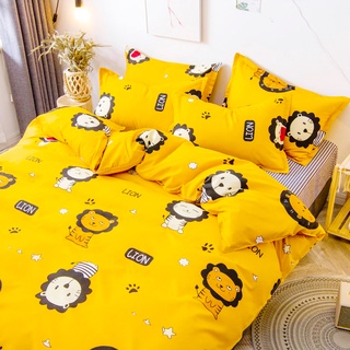 Bộ ga gối cotton poly mẫu sư tử vàng cực ngộ nghĩnh cho bé yêu