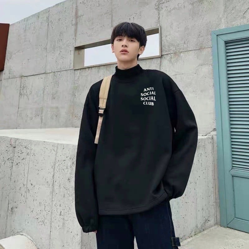 Áo sweater nỉ bông unisex dưới freesize - Anti social social club