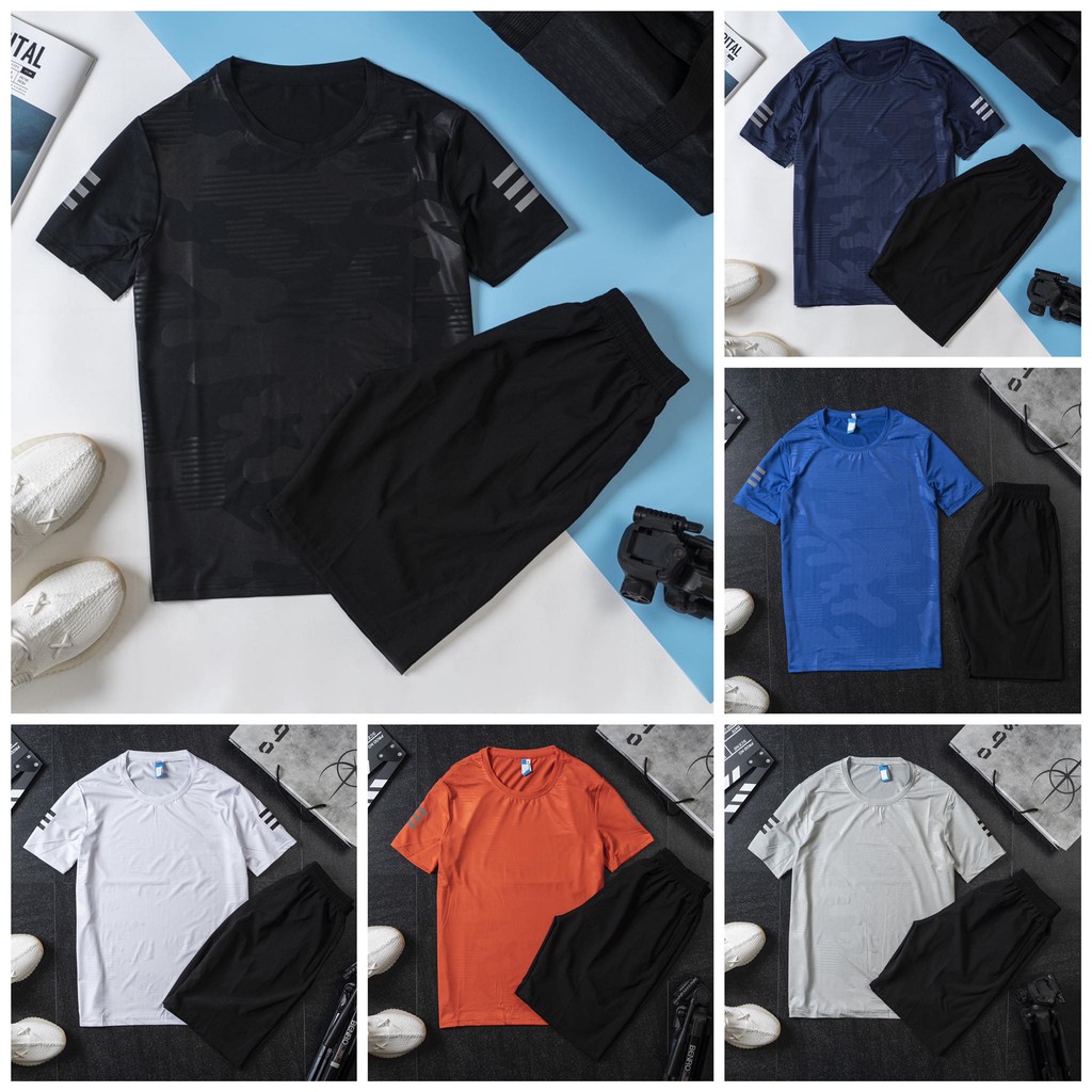 Bộ Thể Thao Nam 3 Vạch Thun 4 Chiều Nhiều Màu (ZM645)