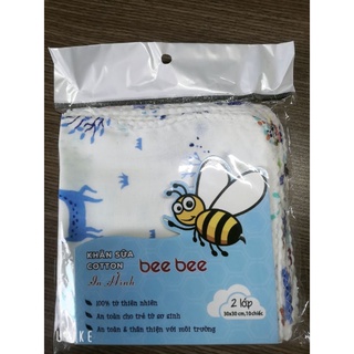 Khăn xô nhật bee bee 2 lớp in hình (10 cái)