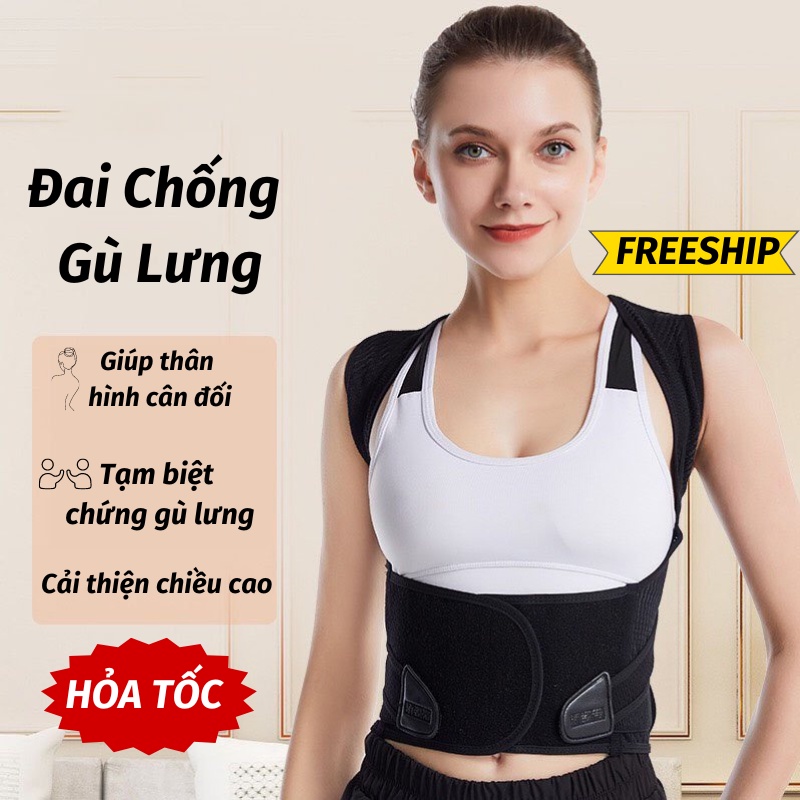 Đai Chống Gù Lưng Đai Lưng Cột Sống Nhẹ Nhàng Cải Thiện Sức Khỏe LEON_OFFICIAL