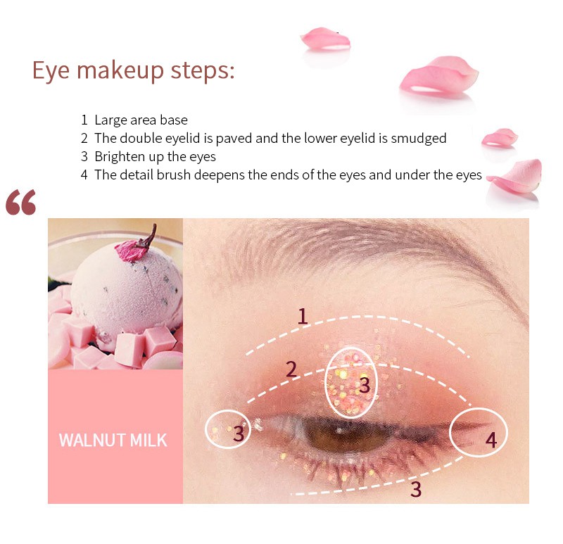 Bảng Phấn Mắt Bốn Màu Sắc Hiệu Ứng Lì Trang Điểm Chuyên Nghiệp FAICCIA