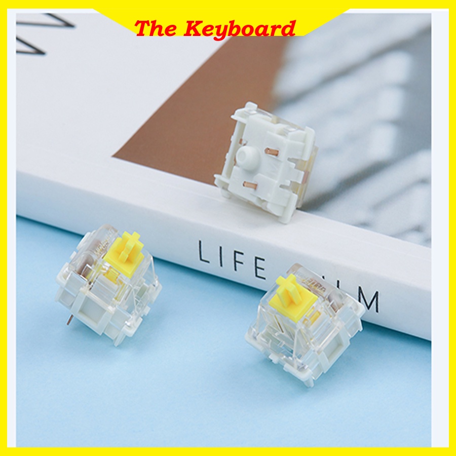 Switch Gateron Yellow Pro Pre-lubed. Công tắc bàn phím cơ Gateron Pro Yellow.Công tắc bàn phím cơ.