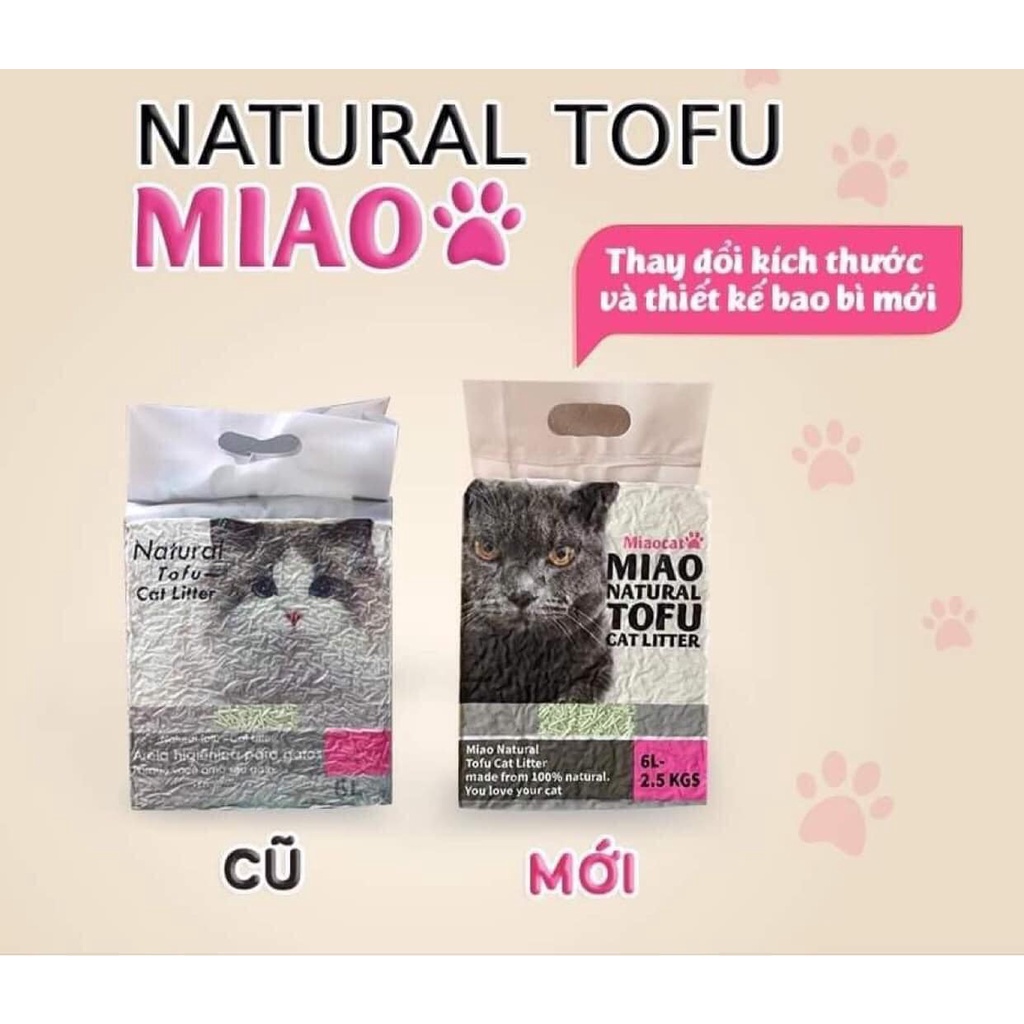 Cát Vệ Sinh TOFU MIAO Cát Đậu Nành Cho Mèo, Hamster, Sóc, Rat... Cát Vệ Sinh Hữu Cơ An Toàn