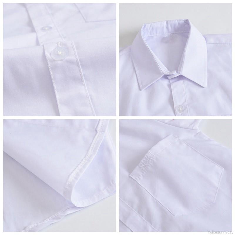 Áo sơ mi trắng dài tay cho bé trai