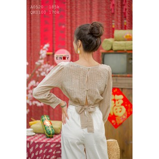 Áo kiểu croptop thắt nơ ENVY A0520