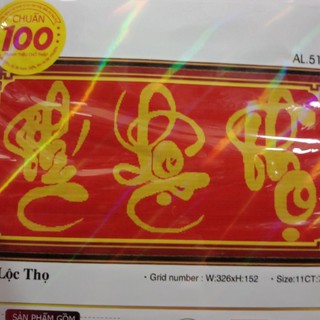 Tranh thêu Phúc Lộc Thọ ms 51225