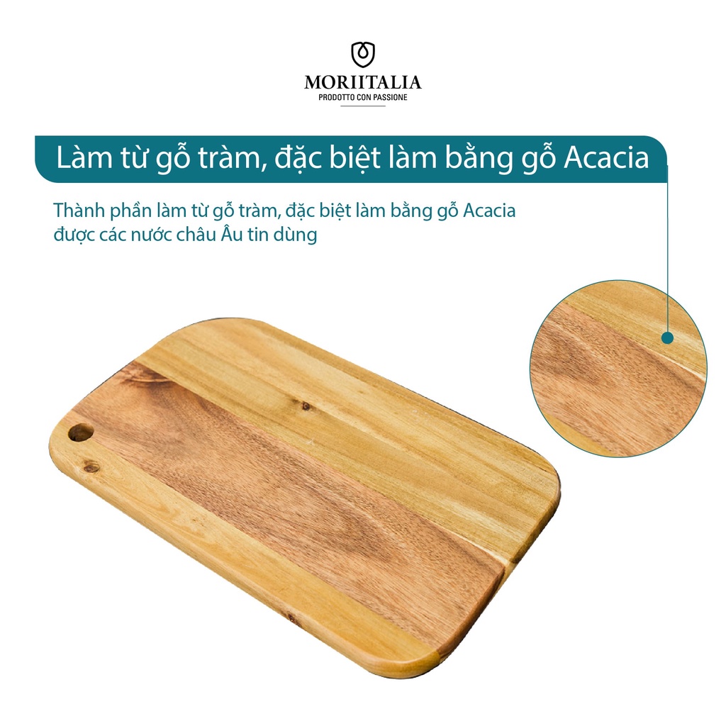 Thớt gỗ tràm Moriitalia kháng khuẩn đa dụng THOT00008372