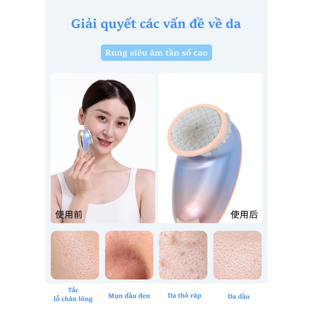 Máy rửa mặt cảm biến massage nhiệt trẻ hóa da cao cấp LSM-622-LingShiman