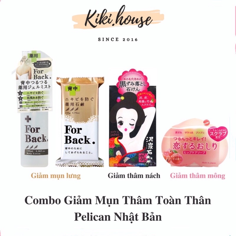 COMBO GIẢM MỤN THÂM TOÀN THÂN PELICAN NHẬT BẢN