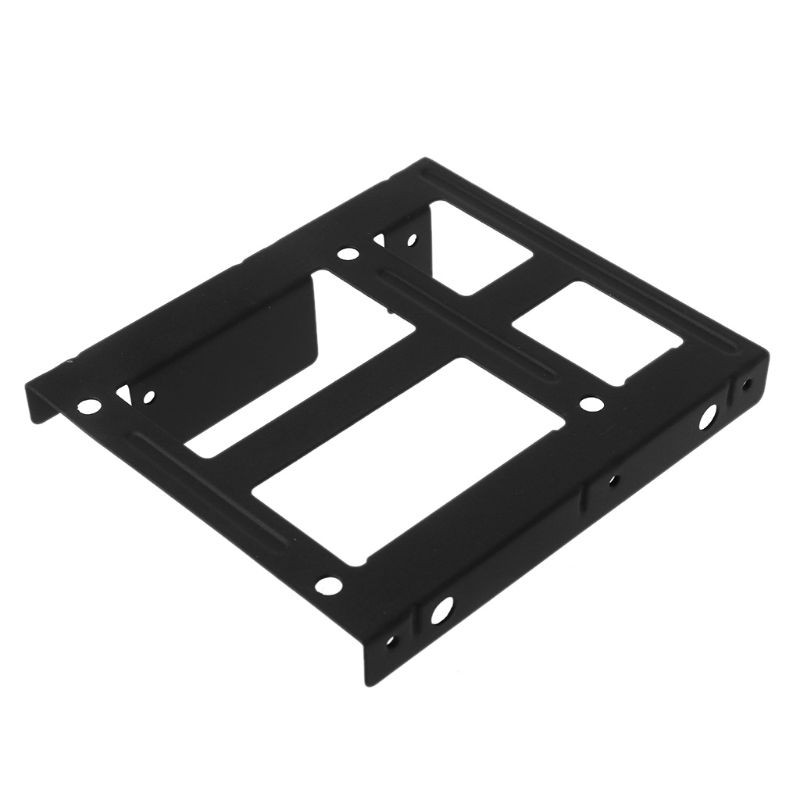 Utake Black Metal Dual 2.5" to 3.5" Hard Drive Bay Mounting Bracket 2x2.5" to 3.5" HDD/SSD Mounting Bracket Caddy with Screws