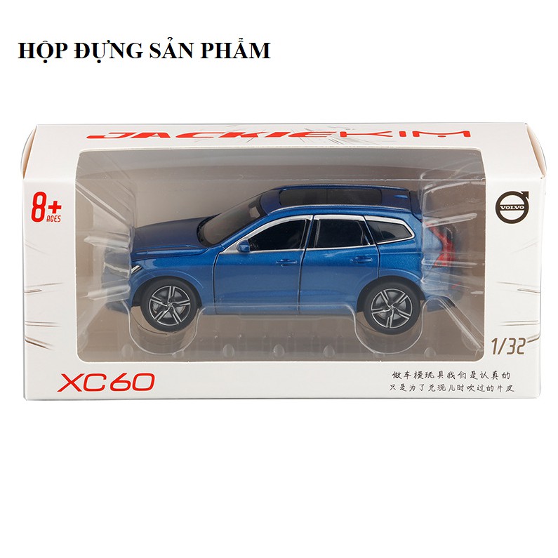 Xe mô hình ô tô Volvo XC60 tỉ lệ 1:32 xe đồ chơi trẻ em - xe ô tô làm bằng kim loại mở được cửa xe có đèn và âm thanh