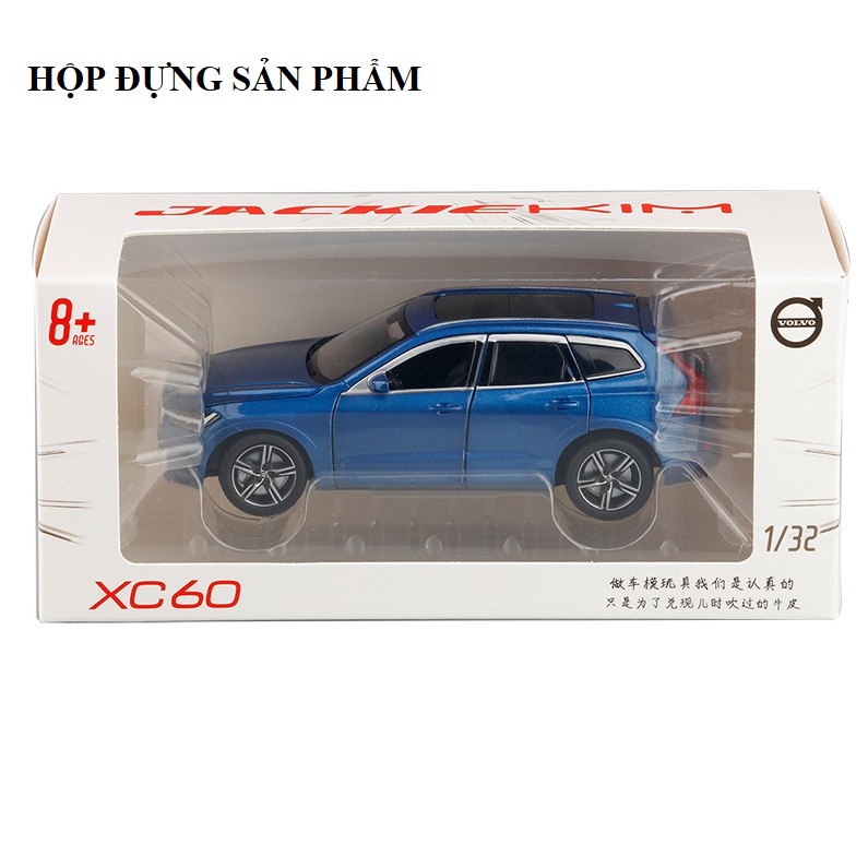 Xe mô hình ô tô Volvo XC60 tỉ lệ 1:32 xe bằng kim loại có âm thanh và đèn mở full các cửa