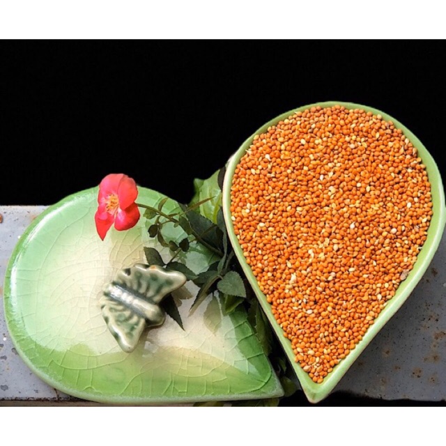 Kê đỏ hạt nhỏ Nam Định kích thước 0.5mm cho chim yến hót, yến phụng, bảy màu, sắc nhật, manh manh.. - gói 1kg